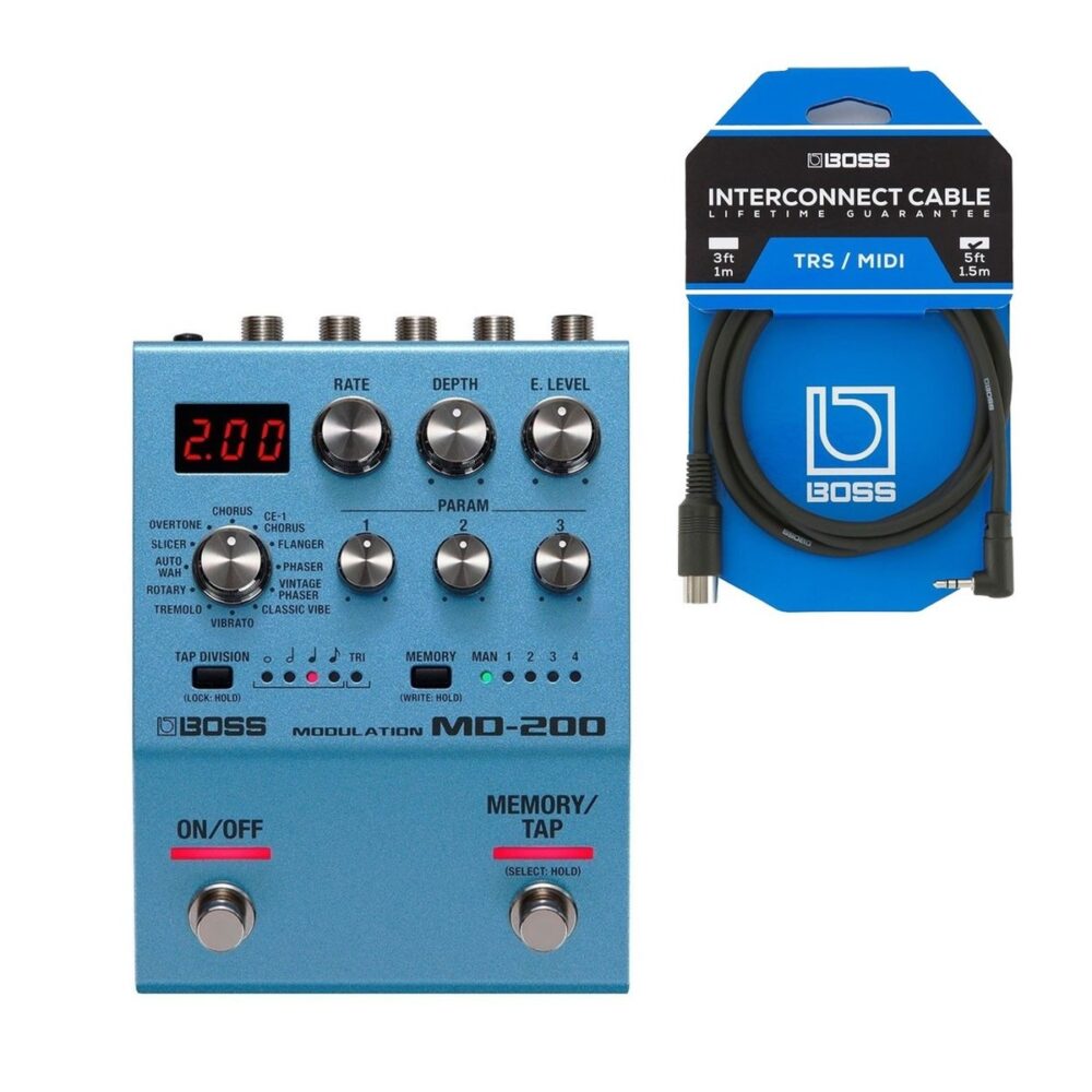 Boss MD-200 Modulation Pedal with MIDI Connection Cable In Stock