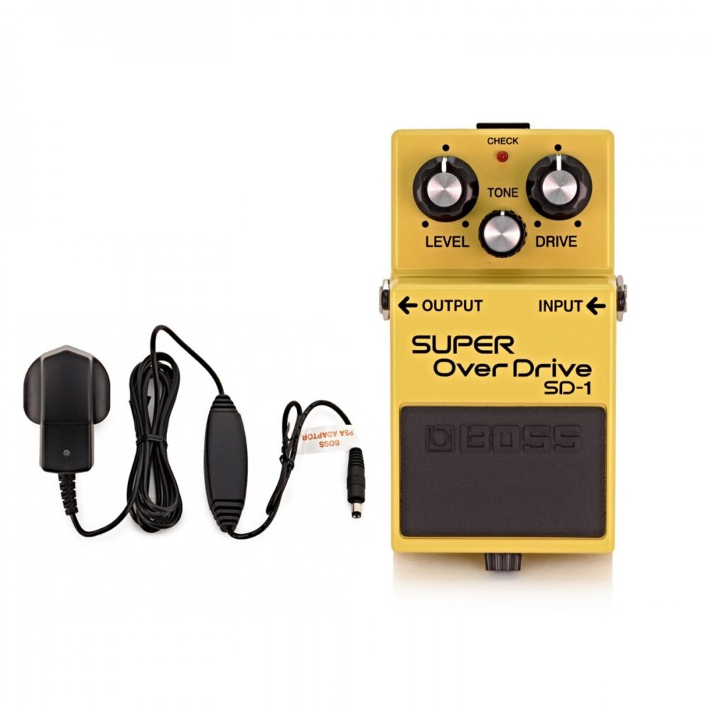 Boss SD-1 Super Overdrive Pedal with Power Supply In Stock