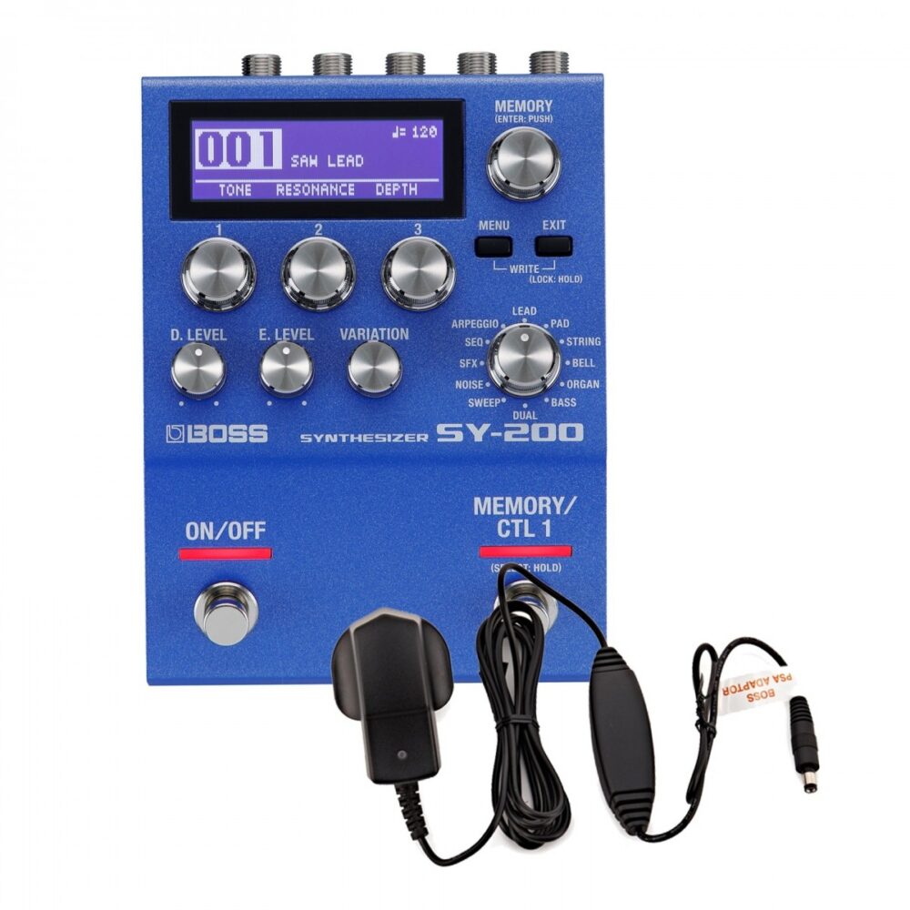 Boss SY-200 Guitar/Bass Synthesizer Pedal with Power Supply In Stock