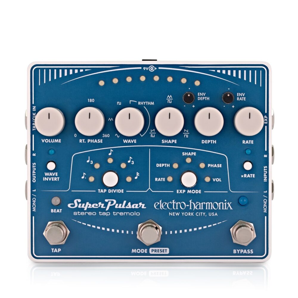 Electro Harmonix Super Pulsar Stereo Tap Tremolo In Stock