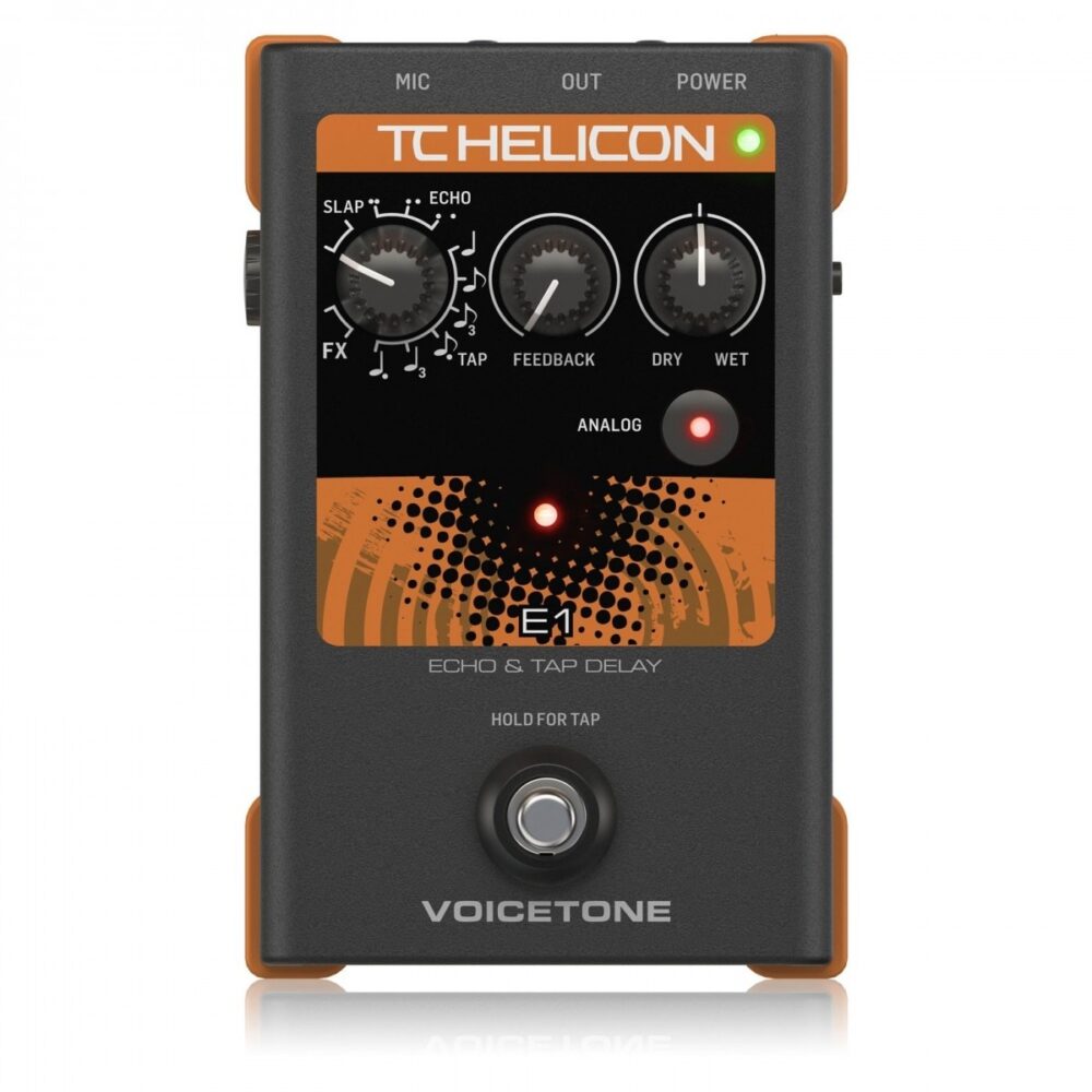 TC Helicon VoiceTone E1 Echo and Tap Delay Vocal Processor In Stock