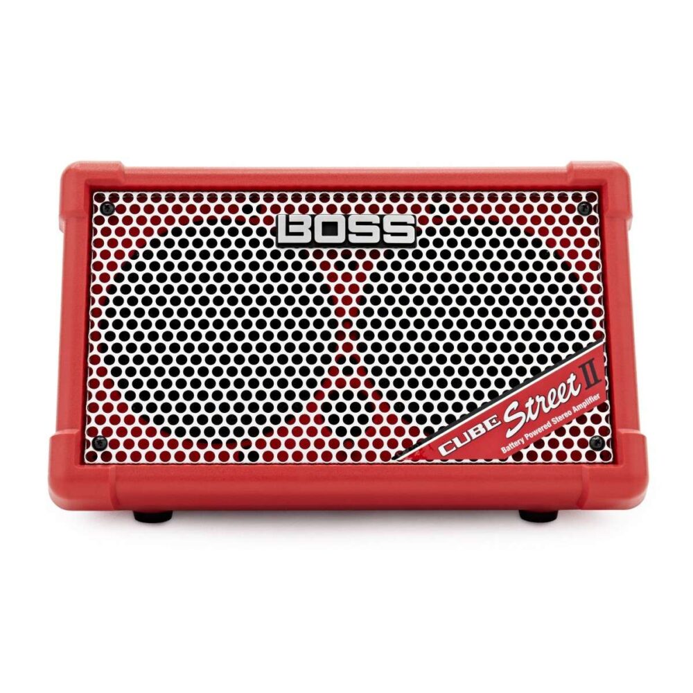 Boss Cube Street 2 Battery Powered Stereo Amplifier, Red In Stock