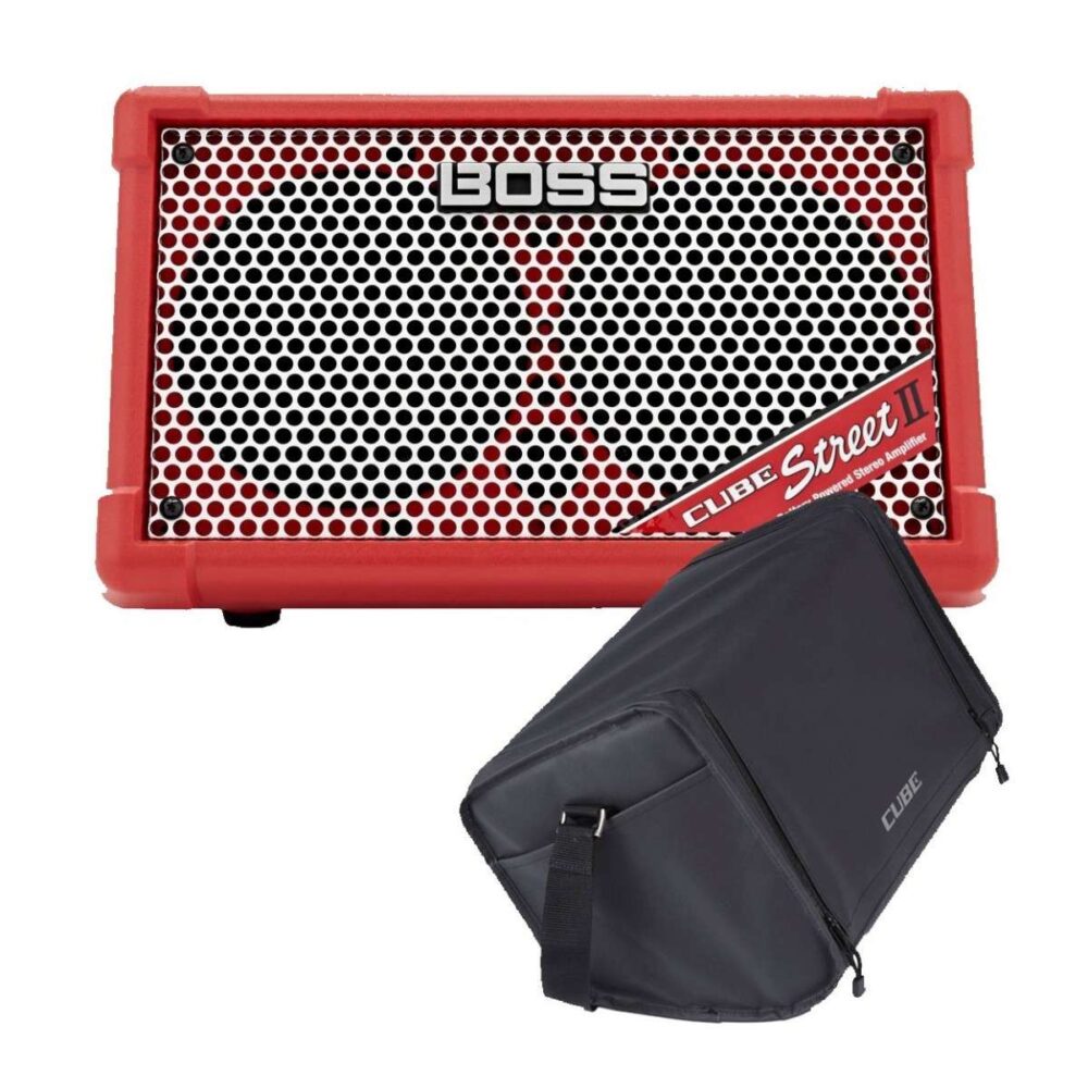Boss Cube Street 2 Battery Powered Amp, Red with Carrying Case In Stock