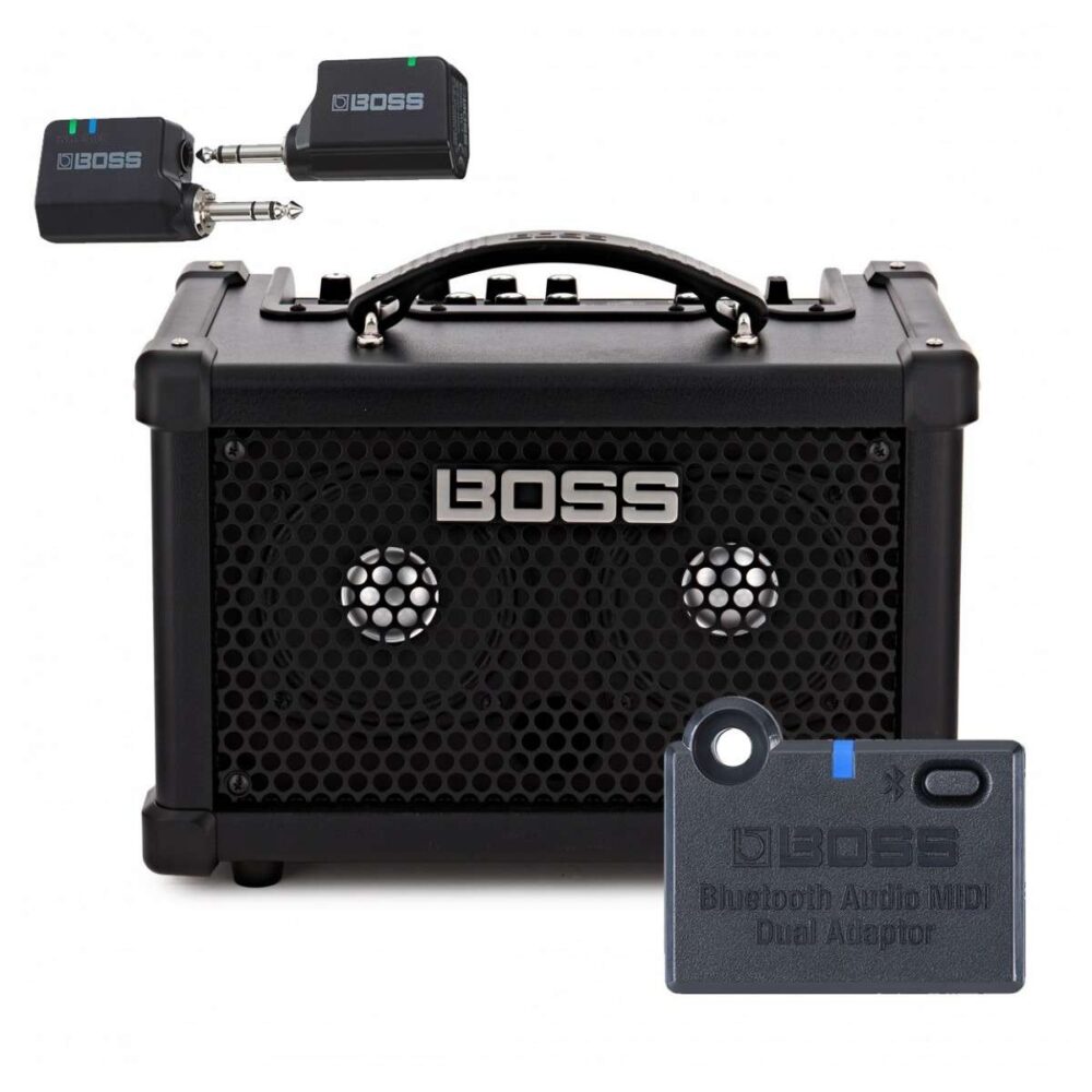 Boss Dual Cube Bass LX Bass Guitar Amplifier Wireless Bundle In Stock