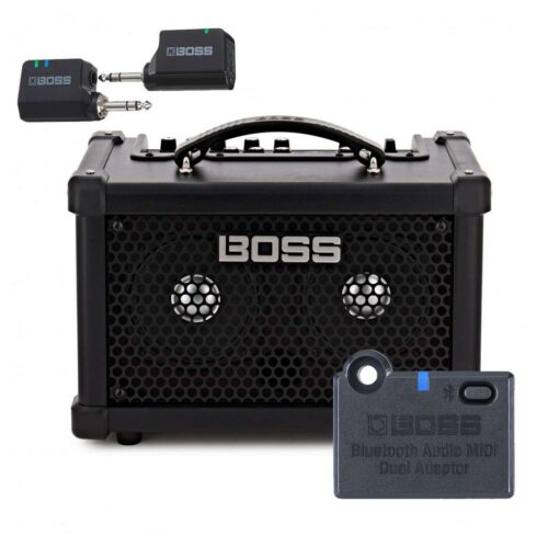 Boss Dual Cube Bass LX Bass Guitar Amplifier Wireless Bundle In Stock