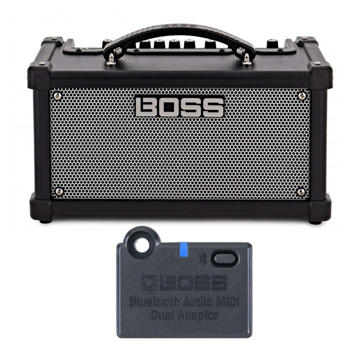 Boss Dual Cube LX Guitar Amplifier with Bluetooth Adaptor In Stock - Image 1