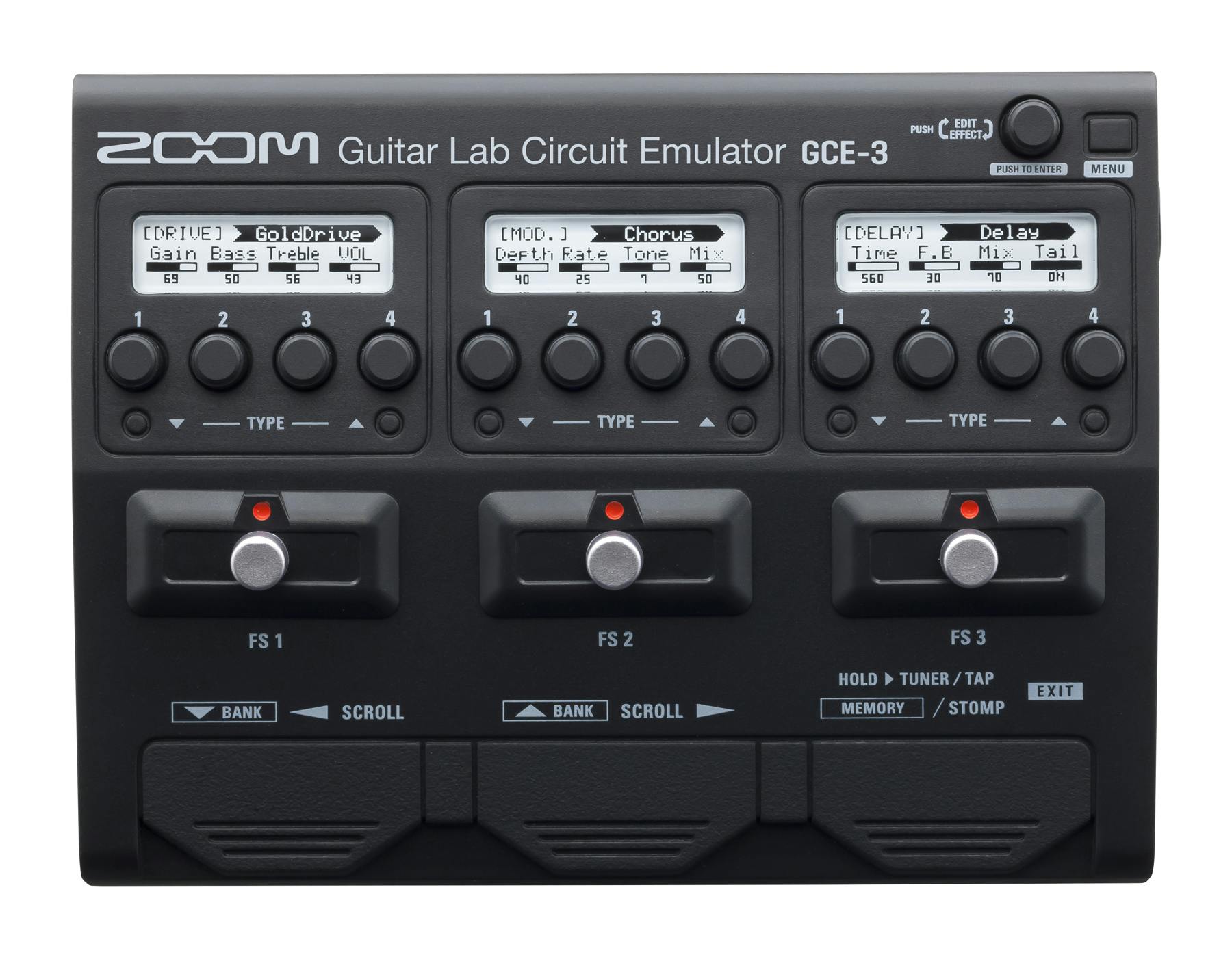 B Stock : Zoom GCE-3 Guitar Lab Circuit Emulator Multi-FX Pedal in stock