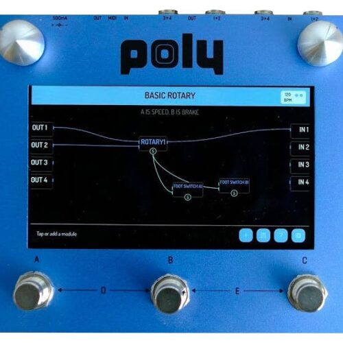 Poly Effects Beebo Visual Multi-modulation Pedal in Blue preorder