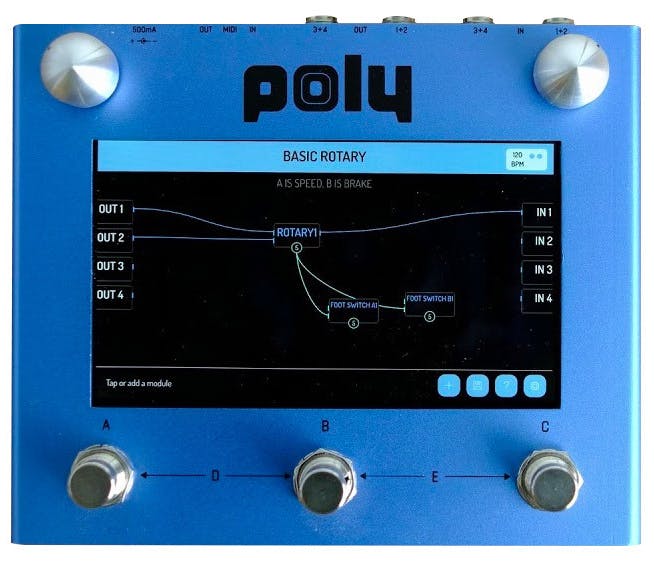Poly Effects Beebo Visual Multi-modulation Pedal in Blue preorder
