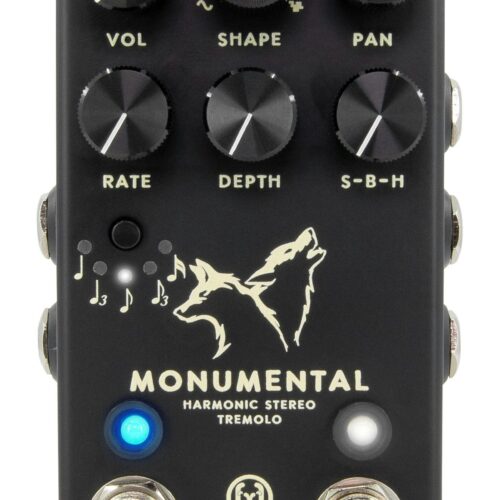 Walrus Audio Monumental Stereo Harmonic Tap Tremolo Pedal in Black in stock