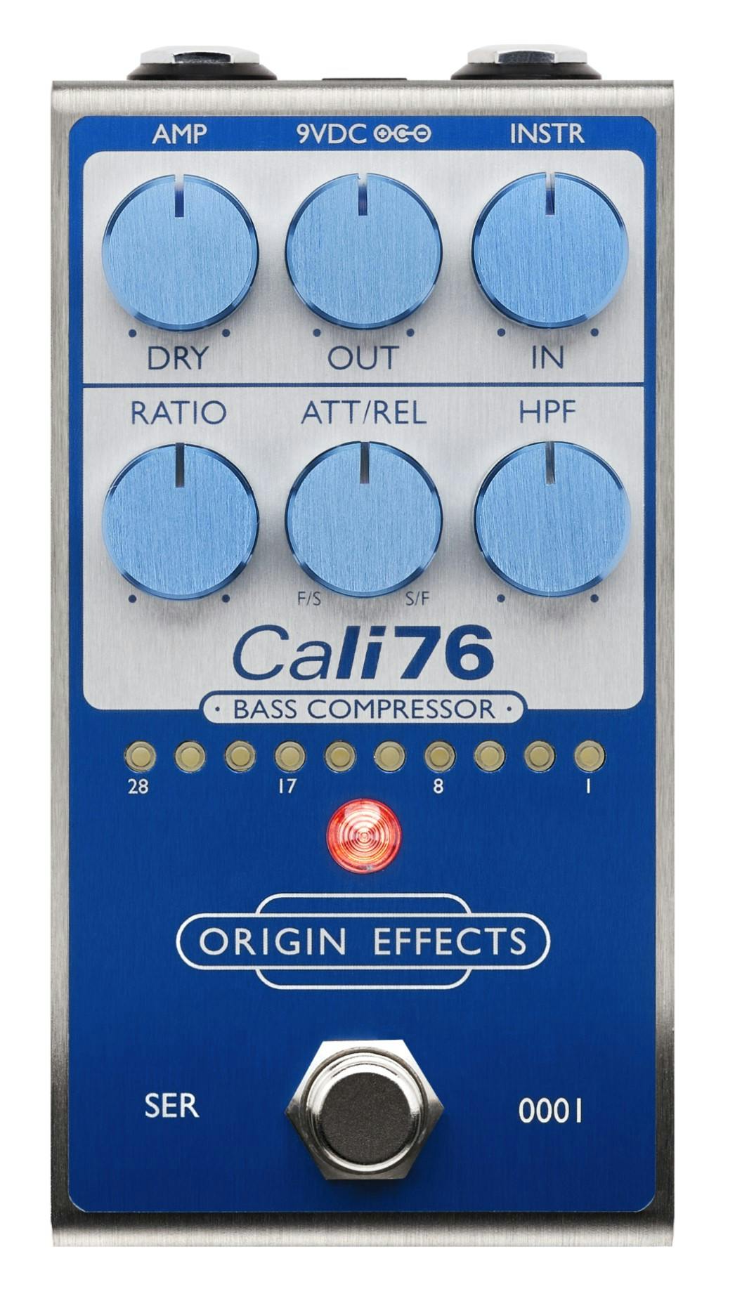 Origin Effects Cali76 Bass Compressor in Super Vintage Blue in stock