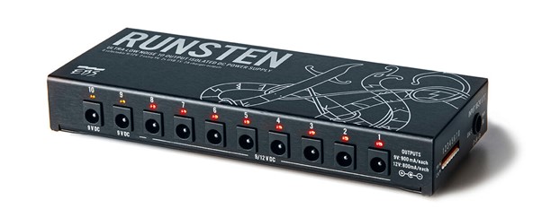 EBS Runsten 10 way isolated pedal power supply 900mA