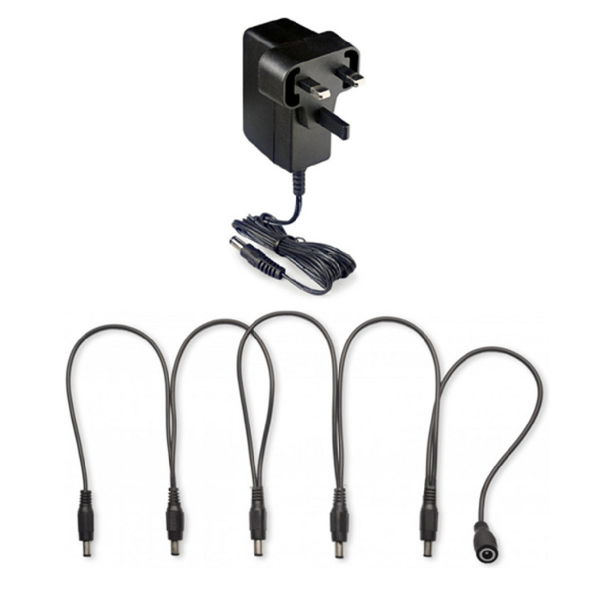Stagg 9V DC1/A Power Supply and 5-Way Power Snake, UK In Stock