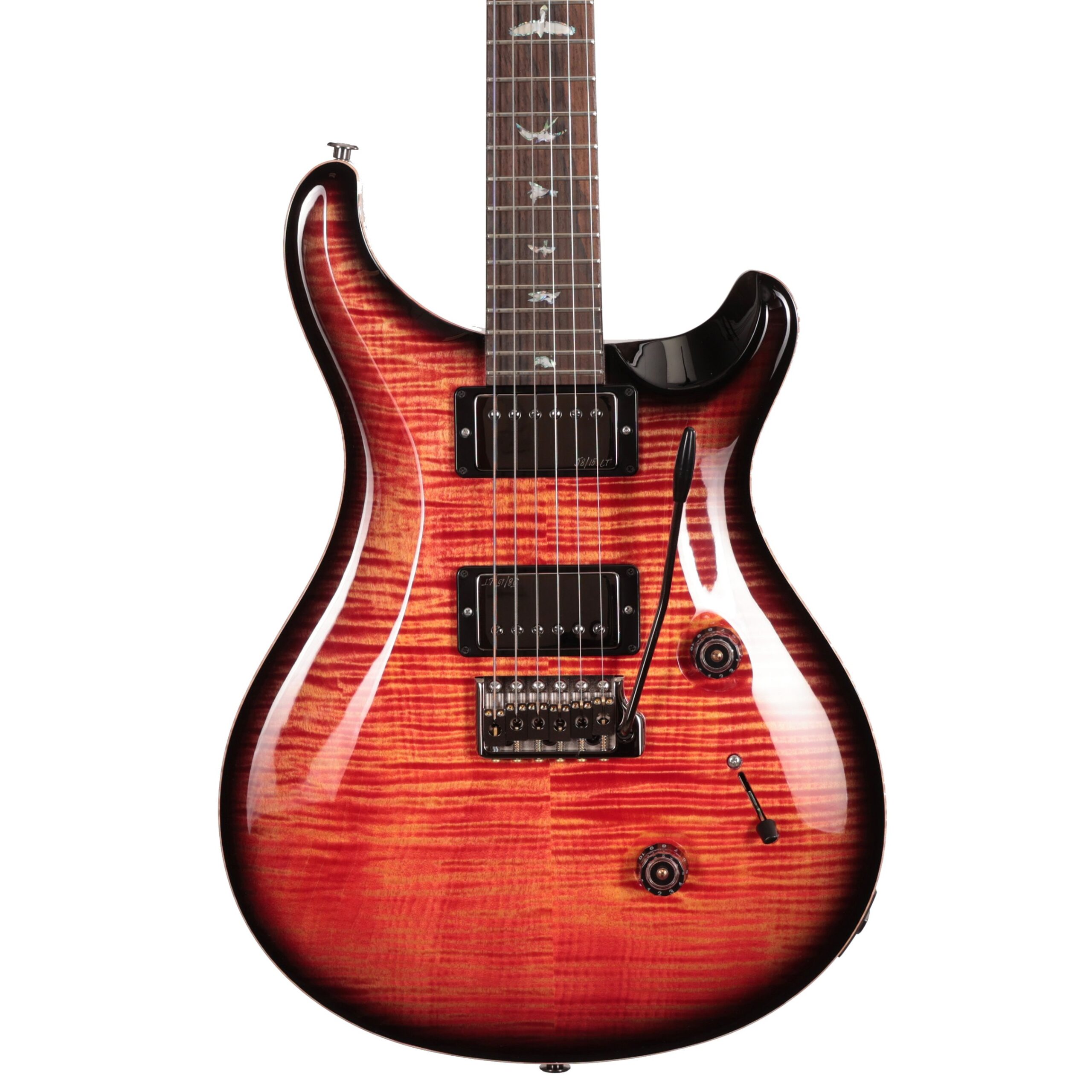 PRS Wood Library Custom 24 10-Top Electric Guitar in Orange Smokeburst with Ziricote Board