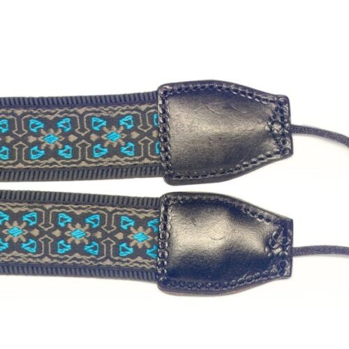 Stagg Woven Nylon Neck Strap for Ukulele w/ Sound-Hole Hook in Blue Flower Pattern - £3 New