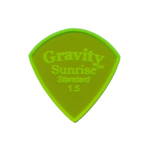 Gravity Sunrise Standard 1.5mm Pick (Green) with Unpolished Edge - £3.99 New