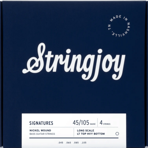 Stringjoy Light Top  Heavy Bottom Gauge 45-105 4 String Long Scale Nickel Wound Bass Guitar Strings - £29.99 New
