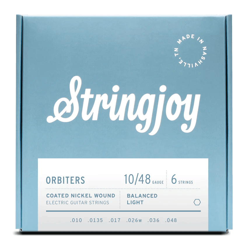 Stringjoy Orbiters Balanced Light Gauge 10-48 Coated Nickel Wound Electric Guitar Strings - £14.99 New