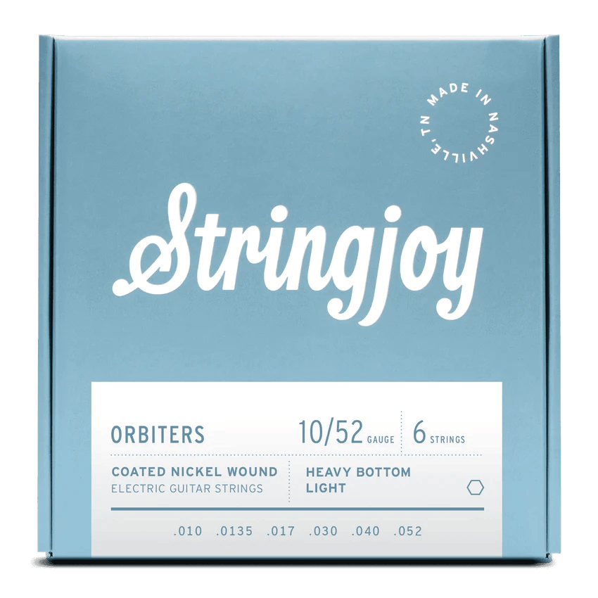 Stringjoy Orbiters Heavy Bottom Light Gauge 10-52 Coated Nickel Wound Electric Guitar Strings - £14.99 New