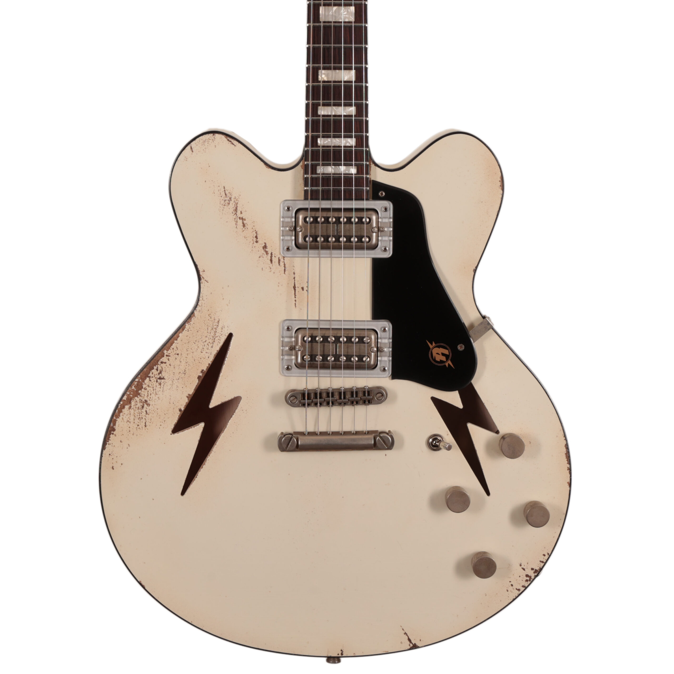 Rock N Roll Relics Lightning Custom Heavy Aged in Olympic White