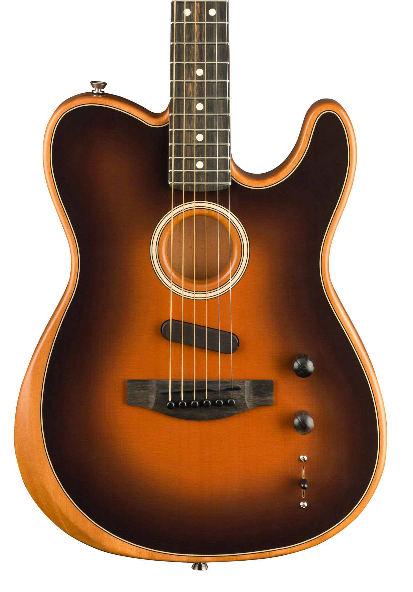 Fender American Acoustasonic Telecaster Acoustic/Electric Guitar in Sunburst in stock - Image 1