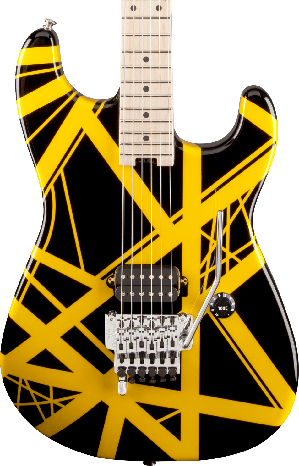 EVH Tribute Striped Series in Black and Yellow in stock