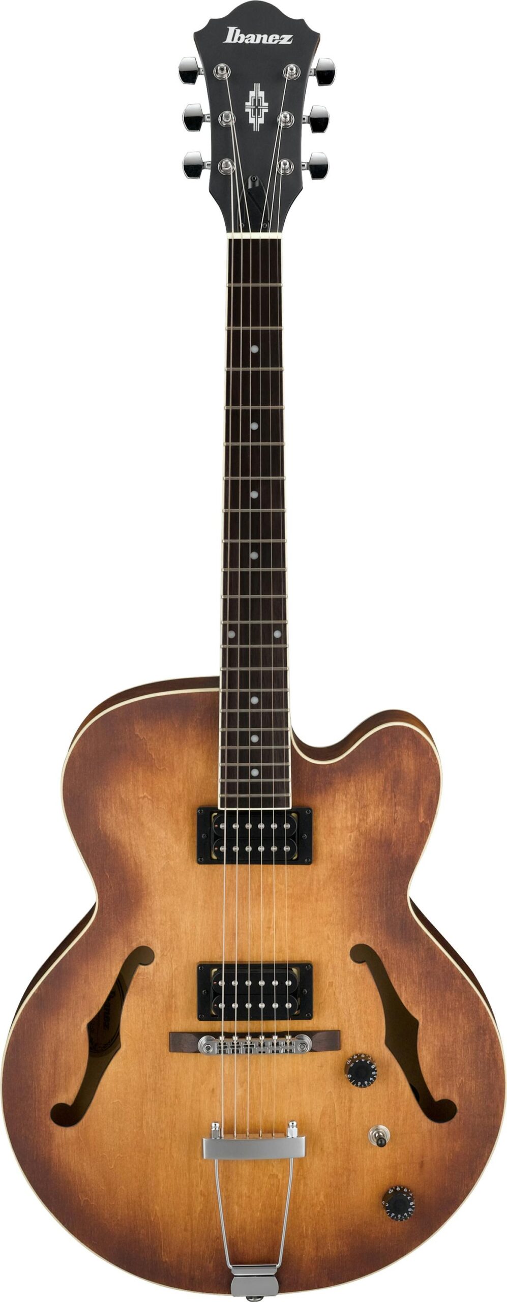 Ibanez AF55 Semi-Hollow Electric Guitar in Tobacco Flat in stock - Image 1