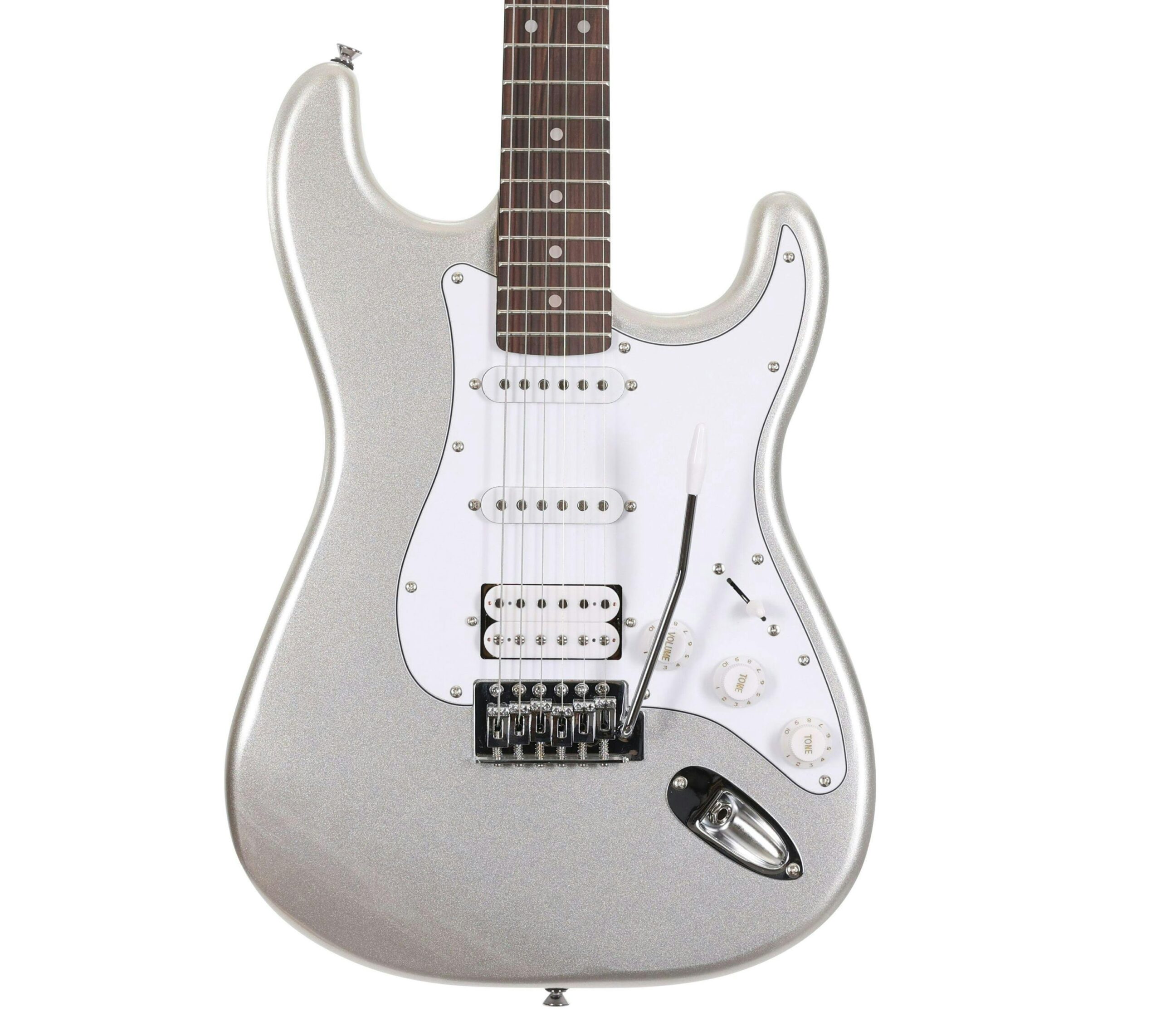 EastCoast ST2 HSS Electric Guitar in Slick Silver Metallic in stock - Image 1