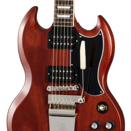 Gibson USA SG Standard '61 Faded Maestro Vibrola Electric Guitar in Vintage Cherry