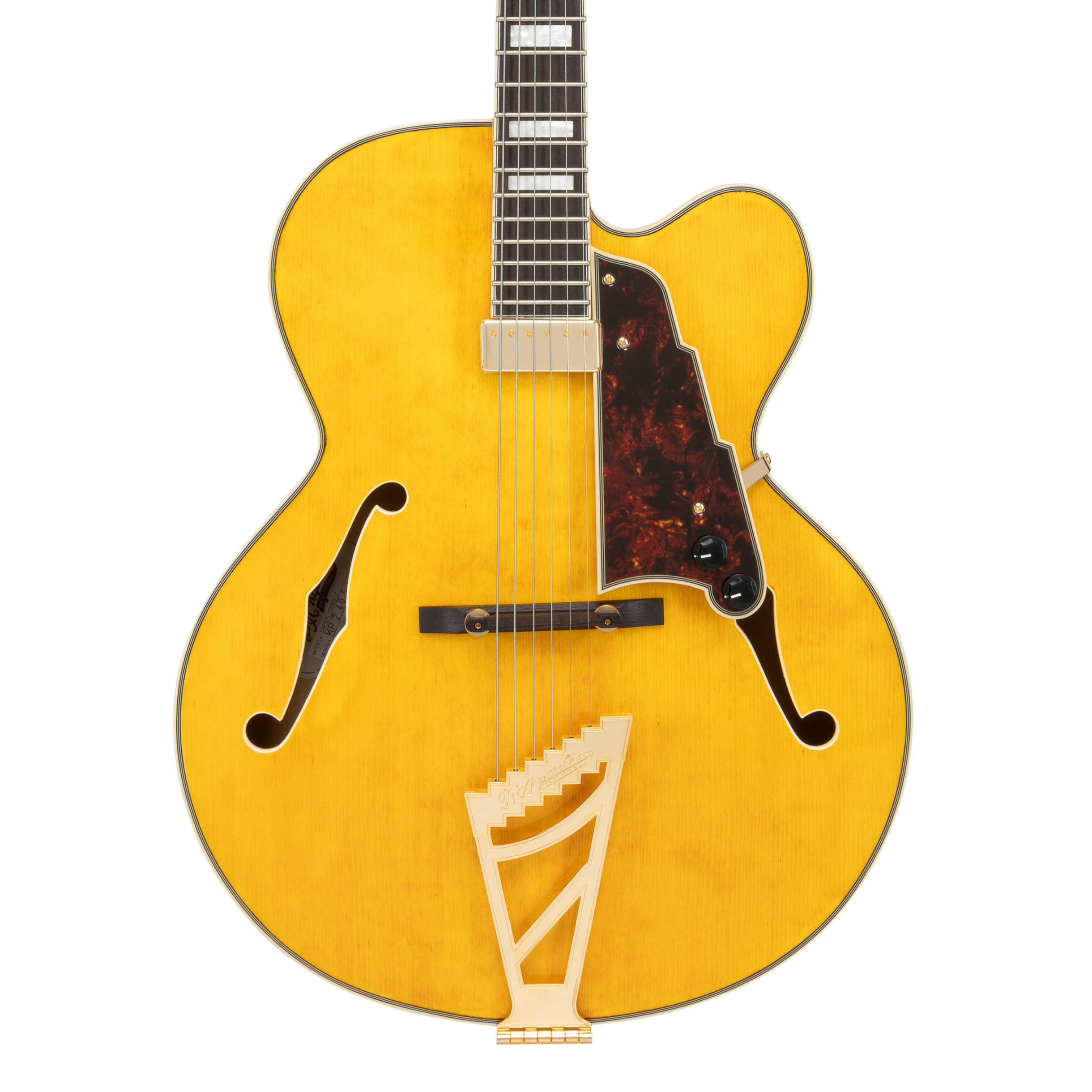 D'Angelico Premier EXL-1 Single-Cut Archtop Hollow-Body Electric Guitar in Honey Blonde