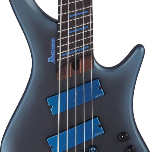 Ibanez EHB5MSBSP-MAM EHB Series 5-String Bass with Blue Hardware in Metallic Aurora Matte