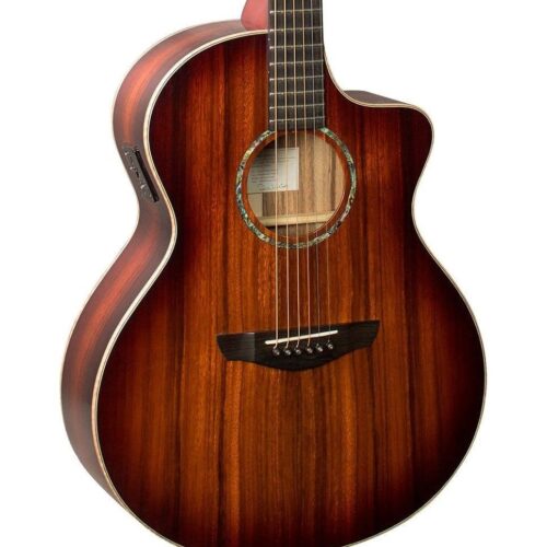 Faith Blood Moon Neptune Burst Cutaway Electro Acoustic Guitar with Hardcase