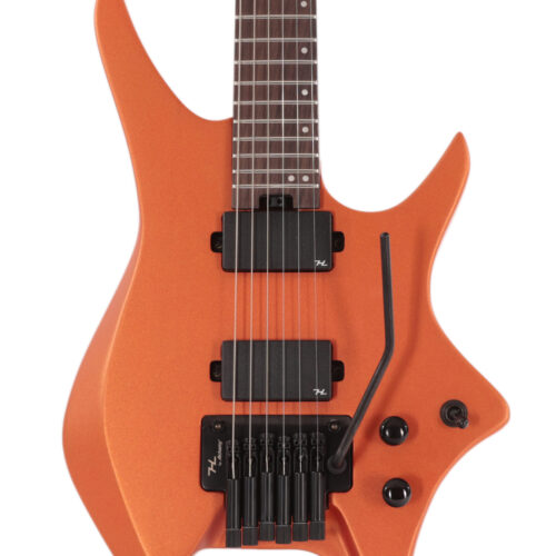 Hils NEXT HN5 Electric Guitar in Satin Metallic Coral Orange