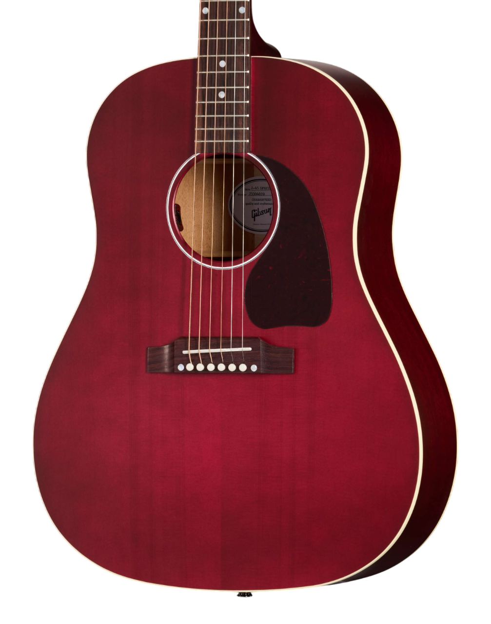 Gibson Montana J-45 Special in Satin Wine Red in stock