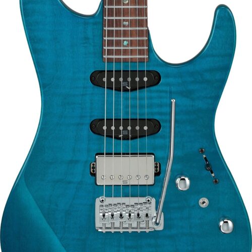Ibanez MMN1-TAB Martin Miller Signature Electric Guitar in Transparent Aqua Blue