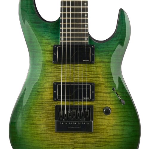 BC Rich Andy James Signature Assassin 7 String Electric Guitar in Trans Green Burst