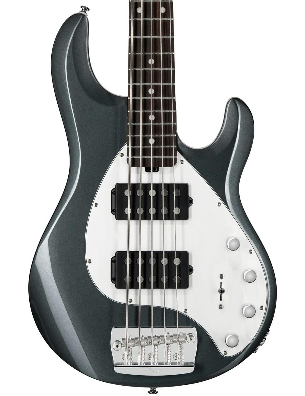 Sterling by Music Man Stingray Ray5 HH Charcoal Frost Rosewood Neck in stock