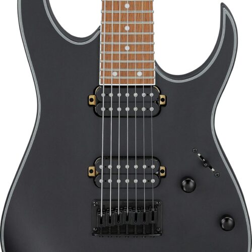Ibanez RG7421EX-BKF 7-String Electric Guitar in Black Flat