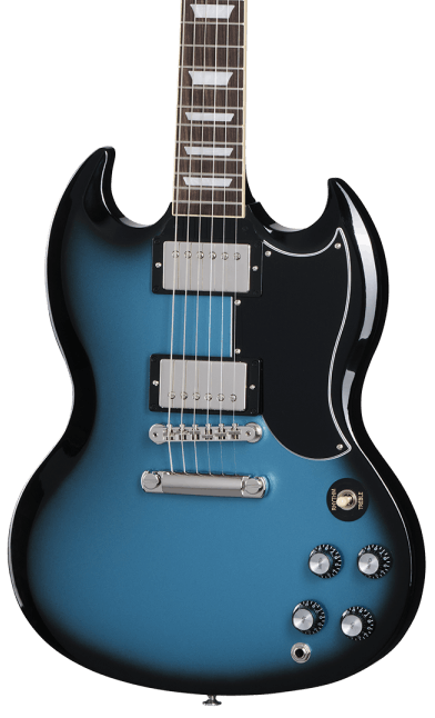 Gibson SG Standard '61 Stop Bar Electric Guitar in Pelham Blue Burst