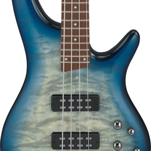 Ibanez SR400EQM-SCB SR Series 4 String Bass Quilted Maple in Stained Cosmic Blue Starburst