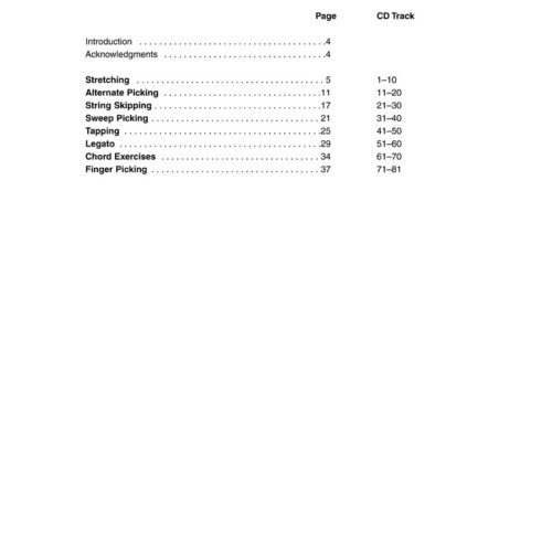 Technique Exercises for Guitar Musicians Institute Press