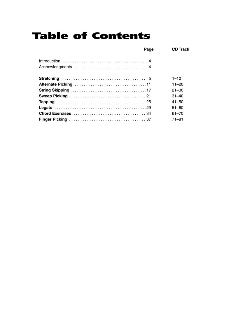 Technique Exercises for Guitar Musicians Institute Press