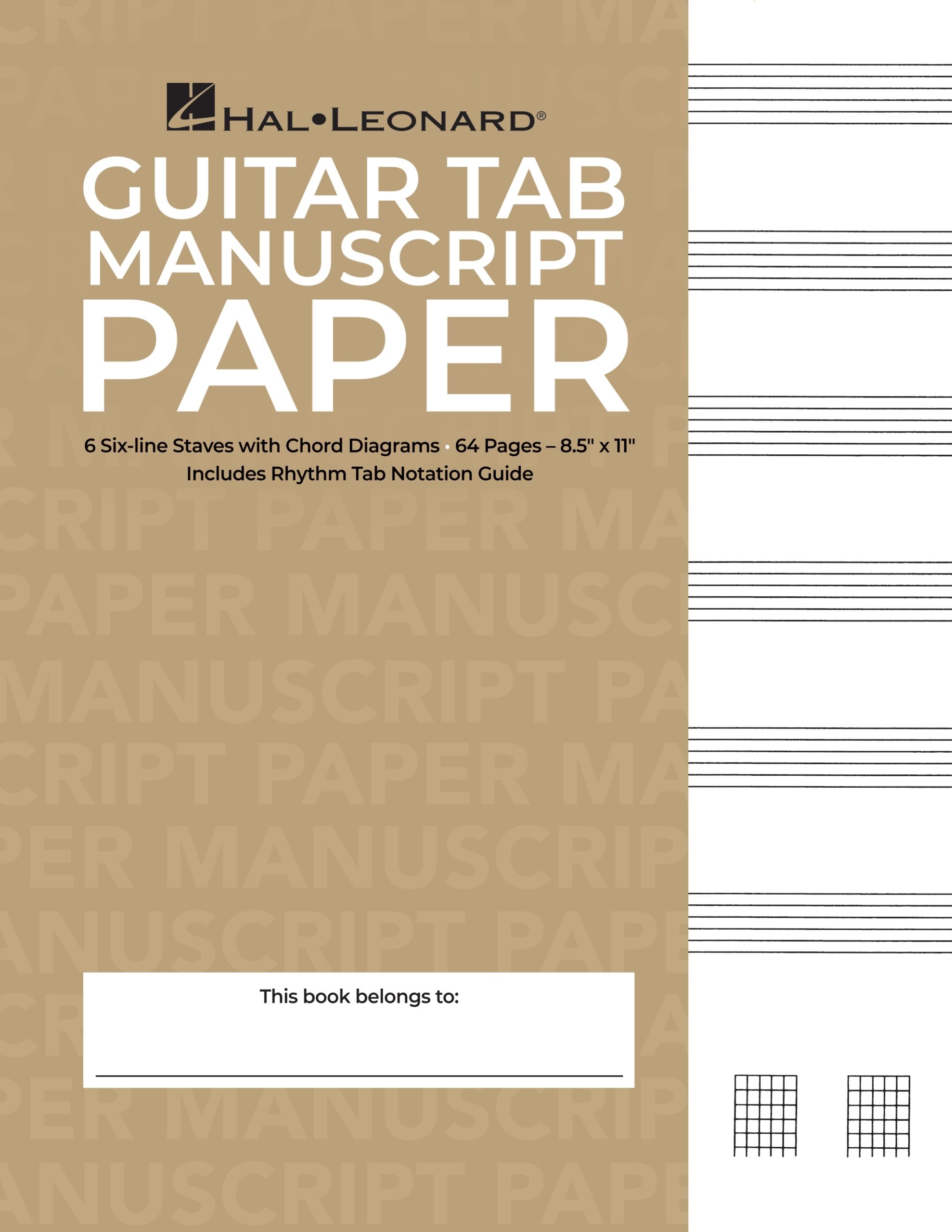 Guitar TAB Manuscript Paper Hal Leonard - Image 1