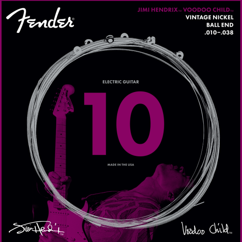 Fender Hendrix Voodoo Child Ball End Nickel 10-38 Electric Guitar Strings in stock