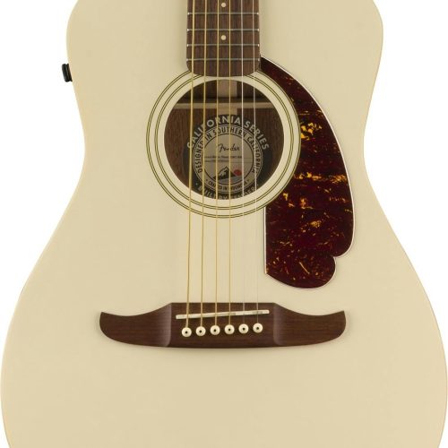 Fender Malibu Player Electro Acoustic Guitar in Olympic White in stock