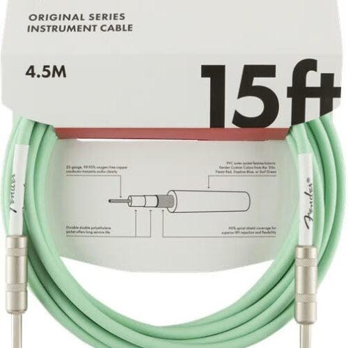 Fender Original Series Instrument Cable 15' in Surf Green in stock