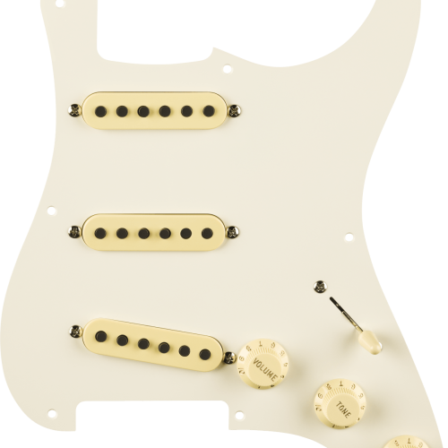 Fender Pre-Wired Strat Pickguard Eric Johnson Signature Parchment 8 Hole PG in stock