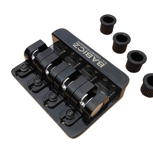 Babicz FCH4 AM 4-String String-Thru Bass Guitar Bridge in Black in stock