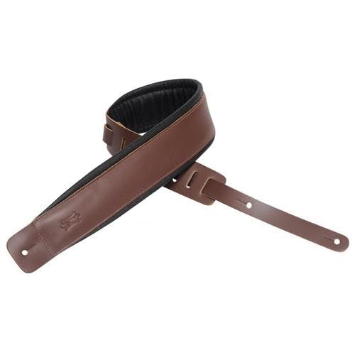 Levy DM1PDBRN Leather Padded Strap Brown in stock