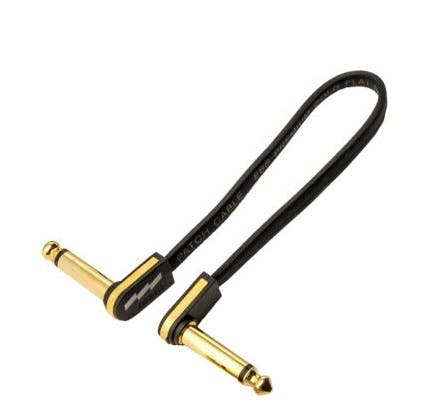 EBS Premium Gold Flat Right Angle Jack Patch Cable - 18CM in stock
